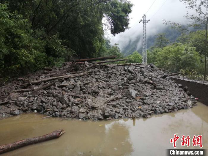 圖為7月21日，G318線川藏公路林芝巴宜區(qū)至波密縣路段因自然災害中斷。林芝市巴宜區(qū)公安局 供圖